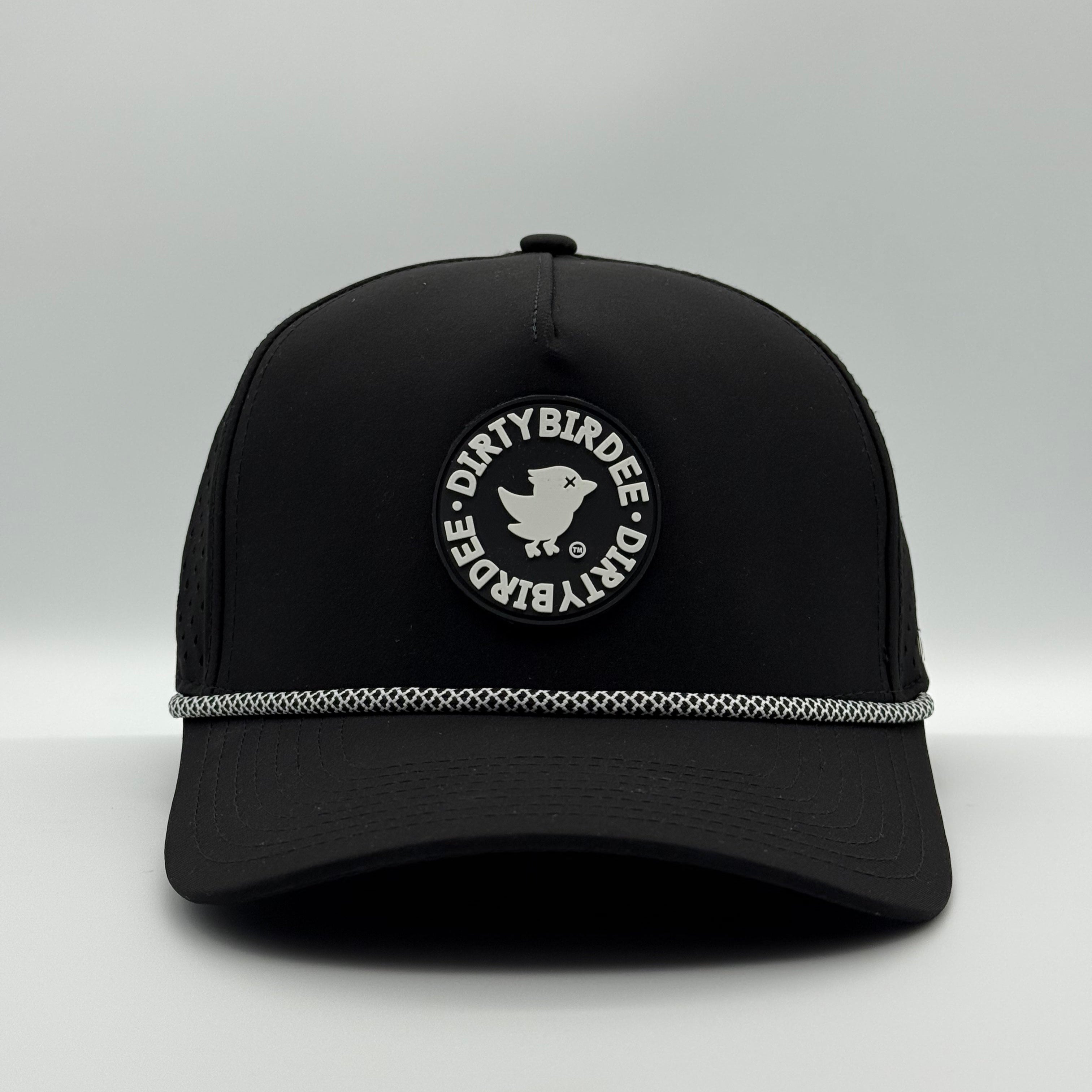 Dirty Birdee Performance Golf Hat - Black - 5-Panel Hat