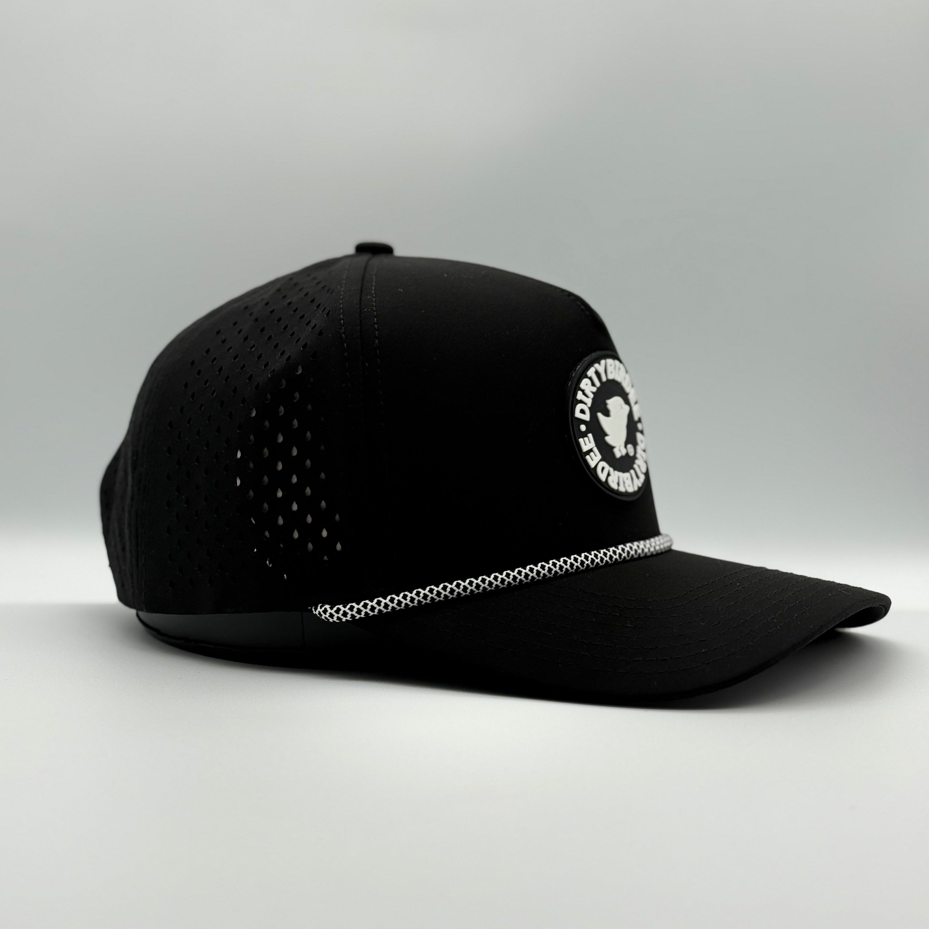 Dirty Birdee Performance Golf Hat - Black - 5-Panel Hat
