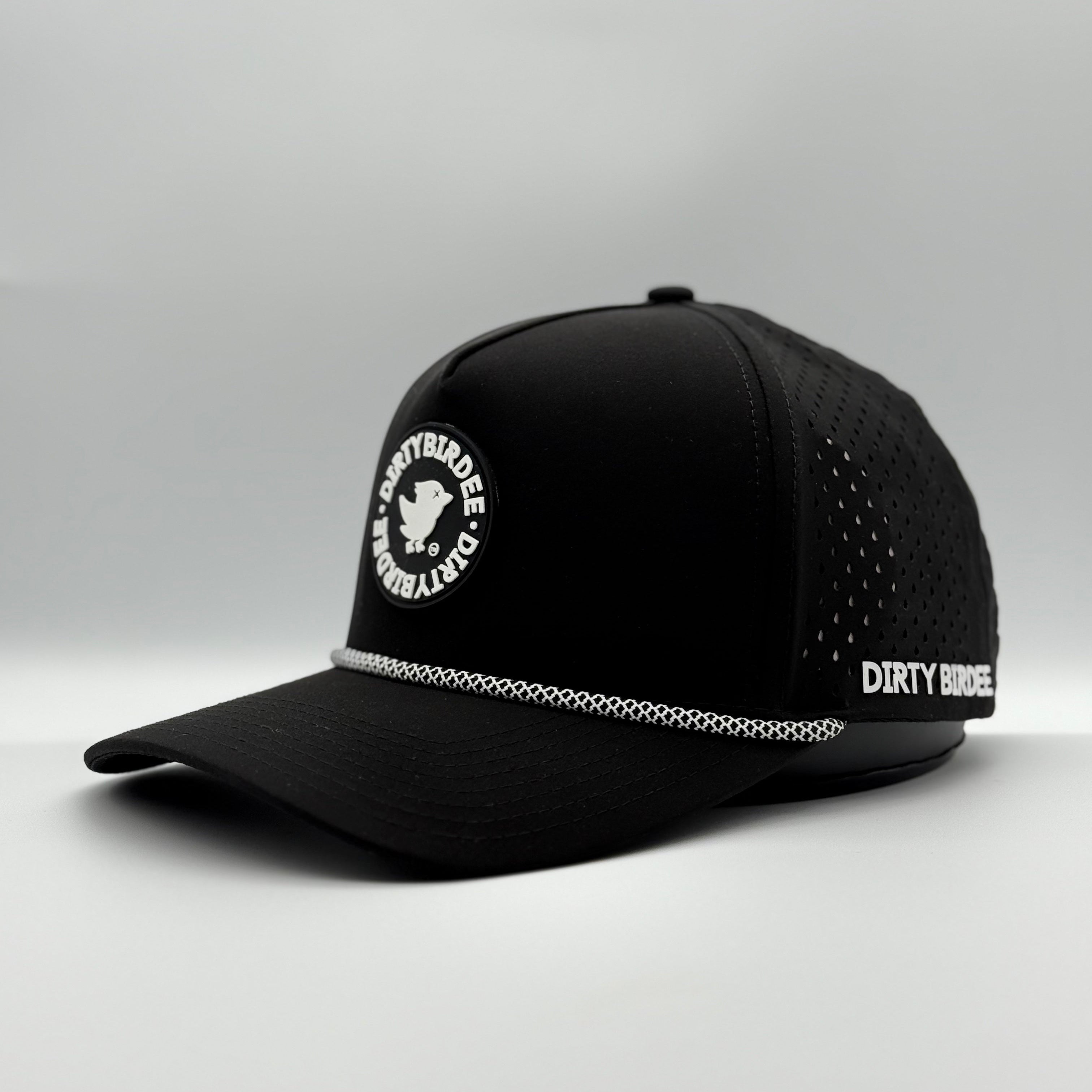 Dirty Birdee Performance Golf Hat - Black - 5-Panel Hat