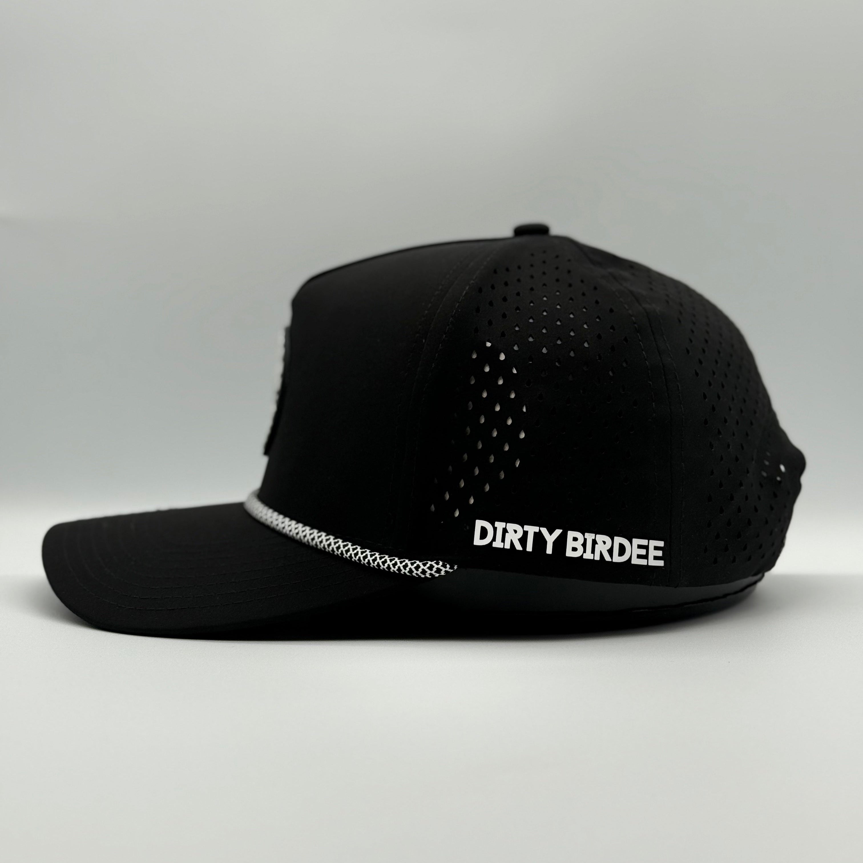 Dirty Birdee Performance Golf Hat - Black - 5-Panel Hat