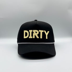 Dirty Birdee Performance Golf Hat - Black/Gold - 5-Panel Hat - 
