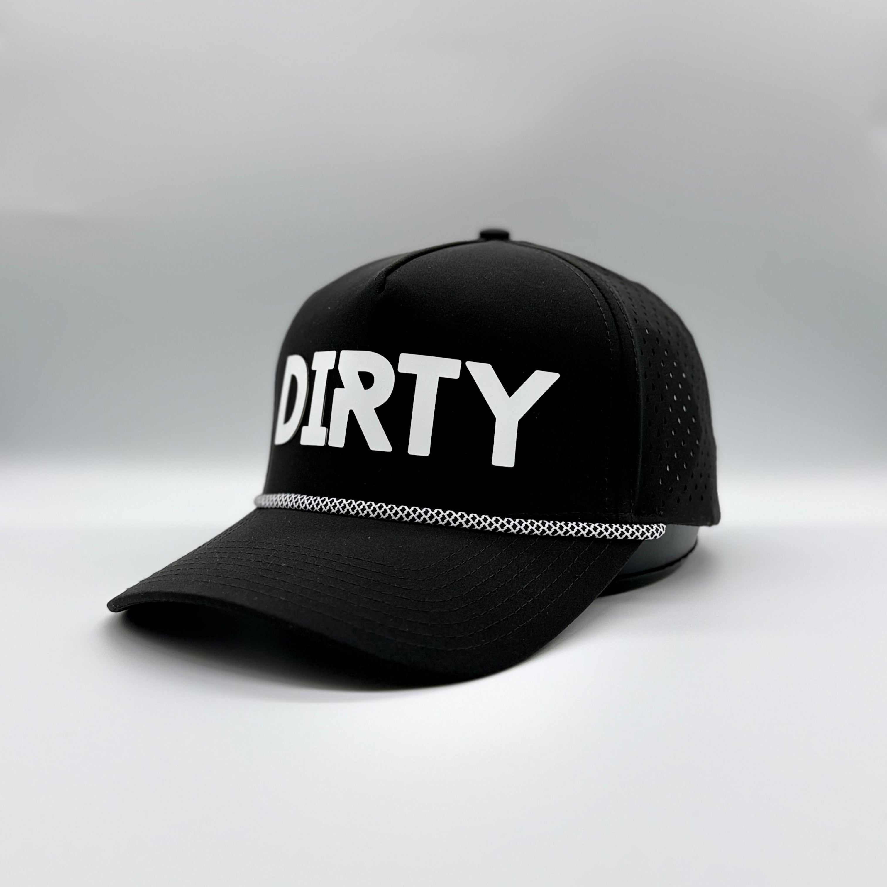 Dirty Birdee Performance Golf Hat - Black - 5-Panel Hat - 