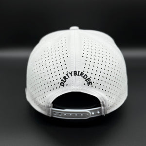 Dirty Birdee Performance Golf Hat - White - 5-Panel Hat