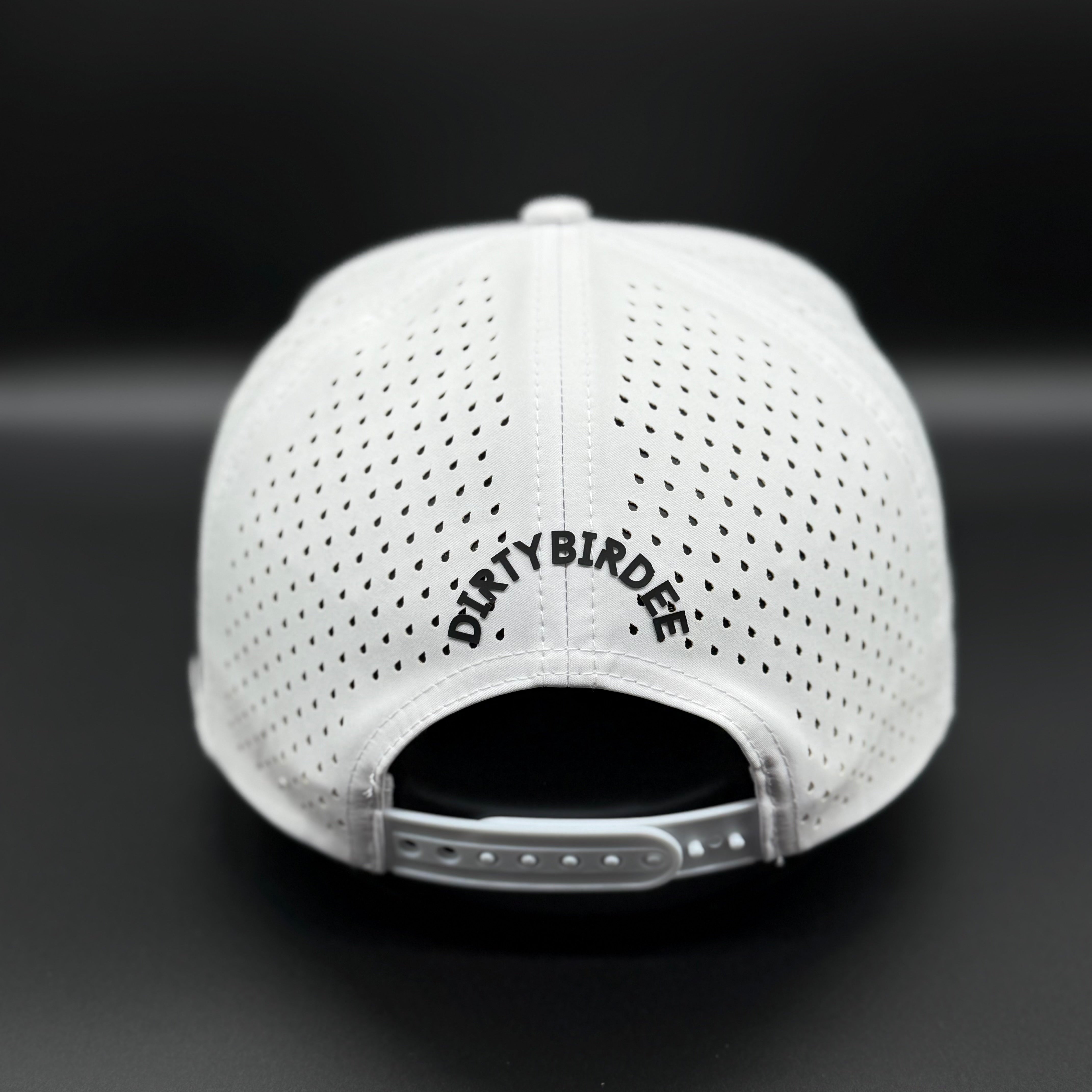 Dirty Birdee Performance Golf Hat - White - 5-Panel Hat