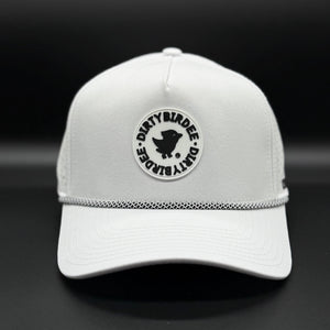 Dirty Birdee Performance Golf Hat - White - 5-Panel Hat