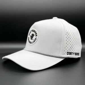 Dirty Birdee Performance Golf Hat - White - 5-Panel Hat