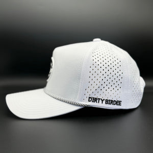 Dirty Birdee Performance Golf Hat - White - 5-Panel Hat