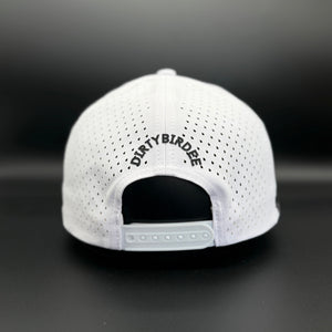 Dirty Birdee Performance Golf Hat - White - 5-Panel Hat - 