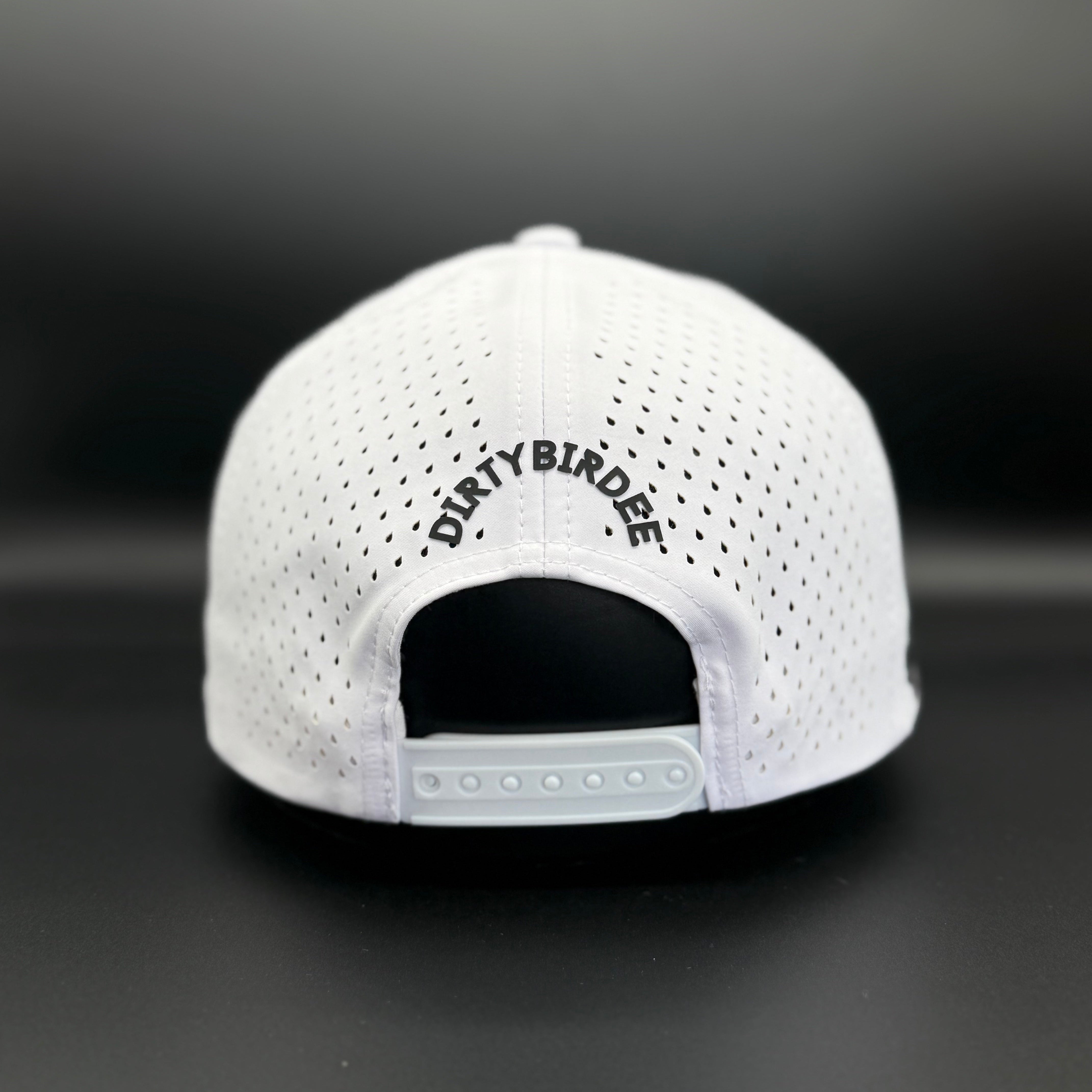 Dirty Birdee Performance Golf Hat - White - 5-Panel Hat - 