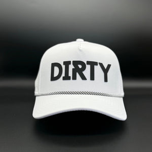 Dirty Birdee Performance Golf Hat - White - 5-Panel Hat - 
