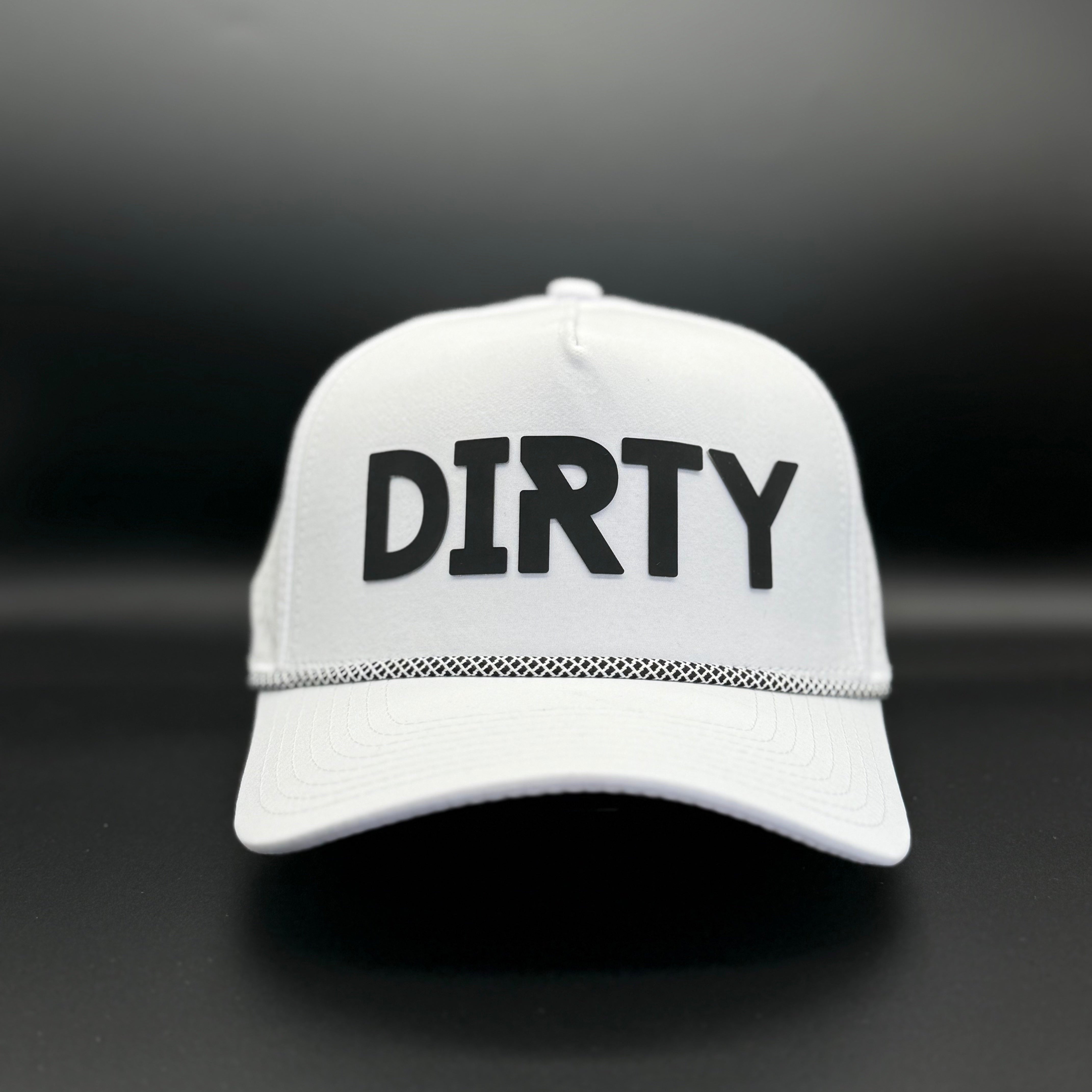 Dirty Birdee Performance Golf Hat - White - 5-Panel Hat - 