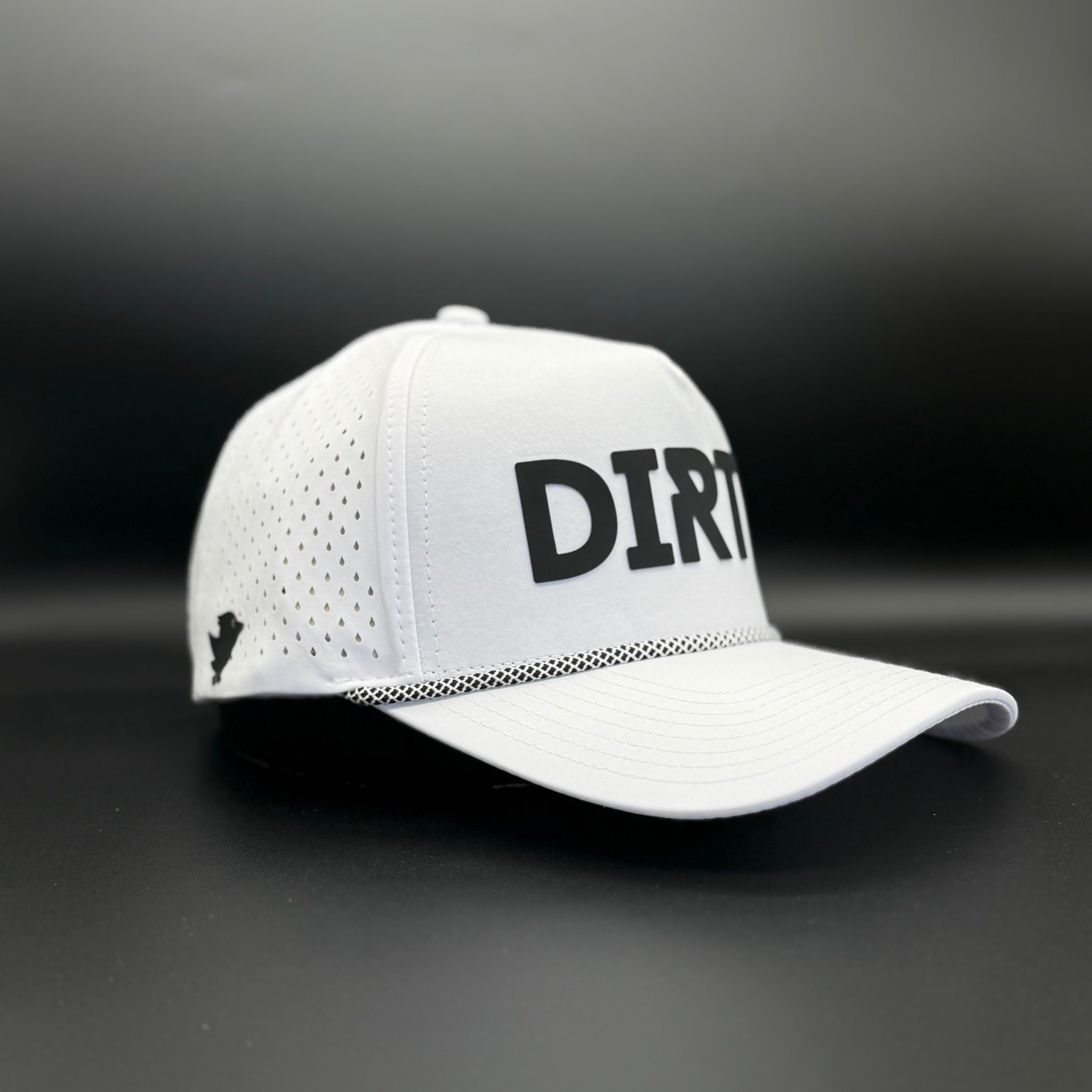 Dirty Birdee Performance Golf Hat - White - 5-Panel Hat - 