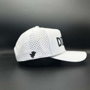 Dirty Birdee Performance Golf Hat - White - 5-Panel Hat - 