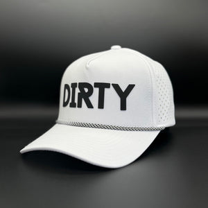 Dirty Birdee Performance Golf Hat - White - 5-Panel Hat - 