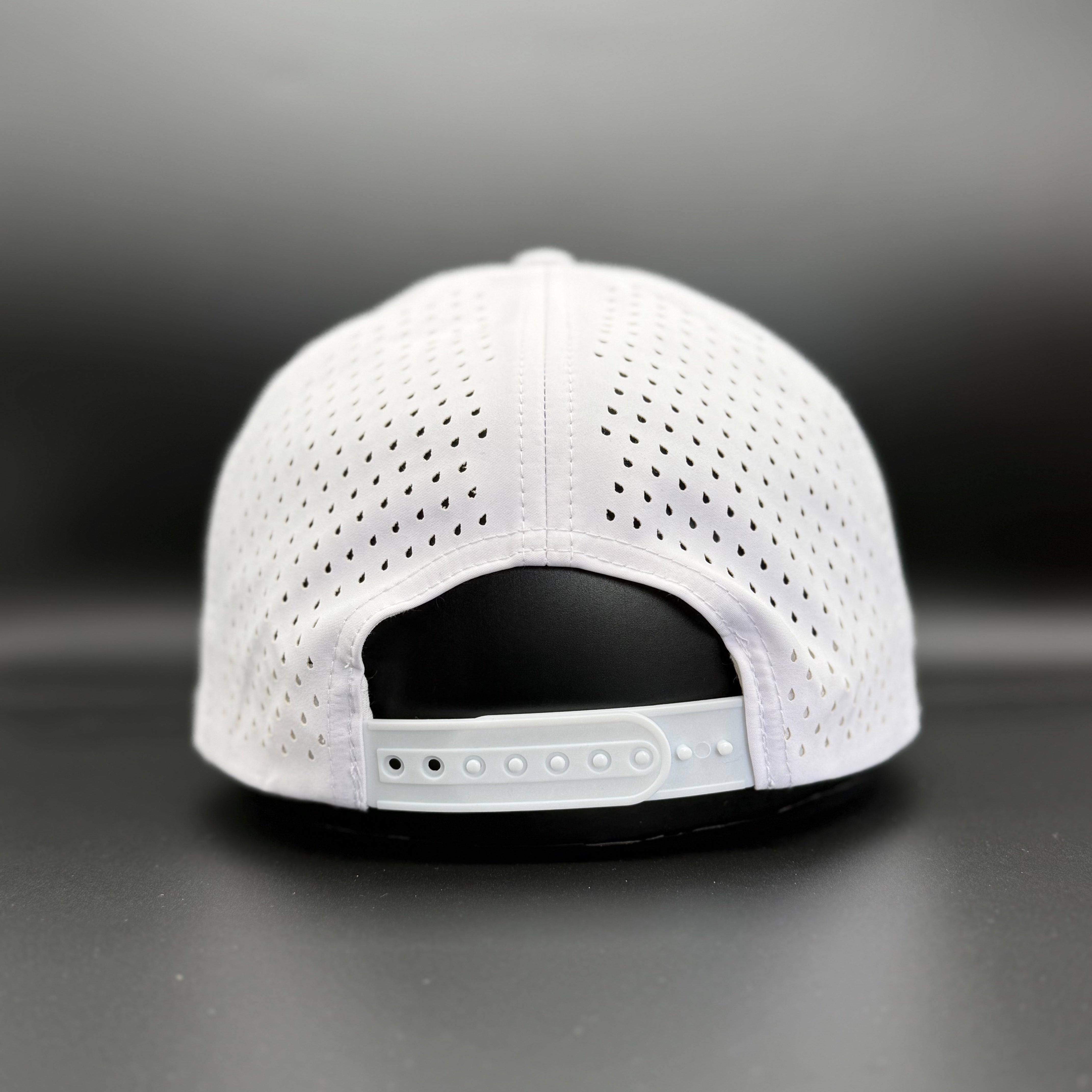 Dirty Birdee Performance Golf Hat - White/Gold - 5-Panel Hat - 